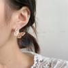 Aretes de Mariposa Leopardo para Mujer Exquisitos Combinables Diseño Nicho Sentido Explosivo Aretes de Mariposa Vintage Aretes Maillard