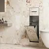 Nuevo modelo transfronterizo de portarrollos de papel higiénico empotrado de acero inoxidable 304 y papelera oculta para baños domésticos