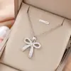 [Acero de Titanio] collar de acero de titanio de alta calidad para mujer moda lujo ligero diseño de nicho no se decolora cadena para la clavícula joyería al por mayor