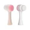Escova de Limpeza Facial 3D Dupla Face, Escova Removedora de Cravos, Escova de Limpeza Profunda dos Poros, Dispositivo de Limpeza Facial de Silicone com Cerdas Macias, Modelo Portátil