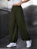 Moda Femenina Europea y Americana Transfronteriza Otoño e Invierno 2026 Nuevo Pantalón Cargo Deportivo Jogger Casual Holgado de Pierna Ancha con Cintura Elástica