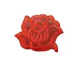 Patch de Bordado de Flor Rosa com Glitter Novo Estilo Patch Floral com Adesivo Termocolante para Decoração de Jaquetas, Sapatos e Malas