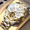 Marca Weibaolong Dropshipping Reloj Mecánico Multifuncional Totalmente Automático Esqueleto Luminoso Impermeable Reloj para Hombre Reloj para Hombre