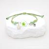 Nuevo Pulsera de Cuentas de Cristal Flor Verdadera Narciso Amor Flor Seca Flor de Cerezo Flor de Cinco Pétalos Flor Pequeña Pulsera de Campanilla Regalo