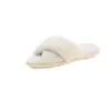Chinelo de pelúcia feminino Swing line para casa outono e inverno novo comércio exterior transfronteiriço Chinelo de algodão forrado com lã feminino cruz