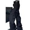 Pantalones Casuales de Mopa con Pliegues de Nicho Estilo Americano Sueltos Rectos de Caída Alta para Mujer Hombre 2024