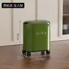 Cubo de basura doméstico con doble cubo interior y exterior, engrosado, gran capacidad, con ruedas, móvil, sin tapa, adecuado para sala de estar y dormitorio