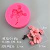 Cinto osmanthus redondo 3D novo também está em molde de silicone resina de chocolate cola gota molde de vela aromática para carro