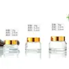 Frasco de Crema Marrón de Hombro Inclinado de 15g, Frasco Vacío de Vidrio Marrón Opaco de 30g para Relleno de Cosméticos, Recipiente Personalizado para Ungüentos