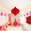 Lâmpada de Papel Bola de Favo de Mel Gota d'Água Dia de Ano Novo Vitrine de Shopping Center Arranjo de Atmosfera de Decoração de Ano Novo Leque Dobrável Franja Arranjo de Casamento