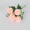 5 cabeças de tênis de mesa crisântemo dente de leão flor artificial DIY sala de estar decoração de jardim pequena flor engenharia caixa de flores cerca flor falsa