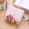 Carteira da moda da Internet para mulheres, estudantes do ensino médio, estilo coreano, carteira curta e pequena, mini bolsa de moedas dobrável de três dobras, bolsa de cartão de uso duplo para mulheres