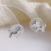 Clip de Oreja para Bobina de Mosquito de Caballo Lindo Infantil de Plata Pendientes Pequeños de Moda Pendientes sin Perforar Tachuelas Simples de Nicho