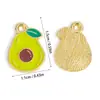 30 Colgantes de Frutas de Esmalte Coloridos (Cereza, Fresa, Sandía) Accesorios de Aleación para Joyería DIY para Pendientes y Collares