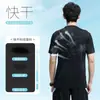 Traje Deportivo de Verano Tops de Manga Corta Ropa de Fitness para Hombre Delgado de Secado Rápido Camiseta de Running Ropa de Entrenamiento de Baloncesto