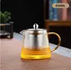 Tetera de Vidrio Resistente al Calor con Filtro de Acero Rayado, Juego de Té Kung Fu, Tetera y Tazas Espesadas a Prueba de Explosiones para Uso en Casa y para Agasajar a los Invitados