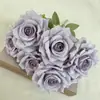 7 Rosas de Lana Estilo Europeo Auditorio de Bodas Hogar Decoración Conjunto Pequeños Manojos de Rosa Decoración Fotográfica Flores Hechas a Mano