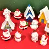 Bolsa de material DIY de pegamento en crema, nueva serie de Santa, hombre mayor, muñeco de nieve, casa, accesorios de muñeca pequeña, funda casera para teléfono móvil