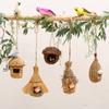 Jardim de infância pendurado ornamento anel criação ambiente layout material pingente decoração Mori ninho de pássaro Mori folha verde vime ninho de pássaro