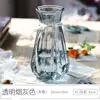 Vaso Vidro Transparente Sala de Estar Arranjo de Flores Escandinavo Hidropônico Bambu Rico Moderno Simples Garrafa de Flor Seca Cultura em Água Rabanete Verde Grande