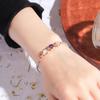 Pulsera de Cristal Badu Polvo de Cristal de Fresa Ladrillo de Cristal Pulsera de Flor de Durazno Femenina Amatista Luz de Luna Blanca Regalo de Transferencia para Novia