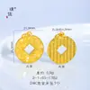 Moneda de la Fortuna Hielo Triturado Oro Brillante 24K Hebilla de Paz Colgante Cadena de Suéter Vintage de Alta Gama de la Tienda de Oro Pu Zuo