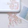 Pulsera de cuentas de vidrio para hacer tú mismo, cuentas sueltas de burbujas de doble color a juego, cuentas redondas, cuentas de vidrio rosa chapadas en oro esmerilado, material de borla de estilo antiguo