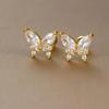 Moda transfronteriza corona creativa copo de nieve mariposa estrella luna arete acero inoxidable bola de rosca piercing uña hueso de la oreja aretes