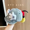 Gorra de Bebé Estilo Coreano Primavera y Otoño Nueva Gorra de Béisbol con Visera de Mezclilla Dibujo Animado Lindo Borde Suave Parasol para Bebé Niño y Niña