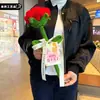 Buquê de Rosas Extra Grande, Buquê de Rosa Gigante de Haste Única Tecido à Mão Presente para o Dia dos Namorados e o Dia dos Namorados Chinês Confissão