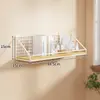 Estante de almacenamiento de pared para dormitorio, habitación de estudiante, litera, cesta colgante de pared sin perforación para aperitivos y artículos varios