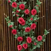 Enredadera de Rosas Simulada de Alta Gama, Enredadera Artificial de Flores Estilo Jardín, Arco de Pared, Envoltura para Tuberías Colgantes, Enredadera Decorativa para Cubrir y Decorar