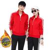 Conjunto Deportivo de Dos Piezas con Forro Polar de Tres Rayas, Atuendo Cálido Casual para Ejercicio Matutino, Ropa Juvenil al por Mayor, Ropa Casual de Moda de Manga Larga