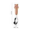 Acero inoxidable 316 caricatura lingote de plata cuchara conejo oso lindo divertido juego de vajilla infantil portátil cuchara suplemento alimenticio para bebé
