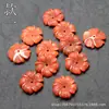 Colgante de Flor de Jade Rojo con Agujero para Pulsera, Collar, Pendiente y Broche DIY