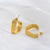 Pendientes Europeos y Americanos de Acero Inoxidable Transfronterizos, Pendientes de Lujo Ligero y de Gama Alta para Mujer, Moda de Nicho, Pendientes Versátiles Dorados