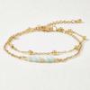 Amazon Transfronterizo Nuevo Estilo Bohemio Moda para Mujer Simple Piedra Natural Cuentas Xiaomi Pulsera de Capas con Cuentas