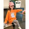 Camiseta de manga larga 100% algodón para niña 2026 nuevo top infantil elegante para niñas, para primavera y otoño, camiseta básica con estampado de dibujos animados
