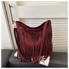Borla grande capacidade 2023 novo inverno retrô popular feminino casual simples moda crossbody bolsa de ombro