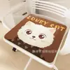 Cojín de Silla Infantil Lindo de Dibujos Animados, Cachemira Sintética, Cojín de Asiento de Felpa a Prueba de Frío, Uso en Oficina en Casa, Resistente a Manchas, Cojín para Taburete con Base Antideslizante