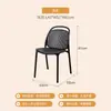 Silla de Comedor de Plástico Engrosada Hogar Nórdico Simple Casual Apilable Silla Especial para Tienda de Té con Leche Balcón Patio Exterior