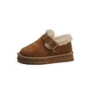 Sapatos de Algodão Grossos de Inverno 2026 para Crianças Grandes, Botas de Neve para Meninas, Sapatos Peludos Estilo Birkenstock, Sapatos de Algodão Antiderrapantes para Bebês, Para Meninos