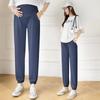 Ropa Exterior de Primavera y Verano para Mujeres Embarazadas Pantalones Delgados Pantalones de Seda Helada Pantalones Casuales Capris Holgados de Talla Grande Leggings Ropa de Verano para Mujeres Embarazadas