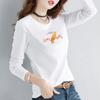 3003 # Camiseta de Manga Larga para Mujer Algodón Puro (Foto Real Tomada) (95 Algodón 5 Spandex) (Nuevo Tamaño XXL)