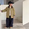 Chaqueta Impermeable para Niños 2026 Primavera y Otoño Nuevo Estilo Niños Niños Cuello Solapa Bordado Elegante Parte Superior Tendencia de Moda de Primavera
