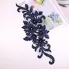 Nuevos Accesorios de Ropa del Fabricante Flor de Encaje de Malla Bordada con Lentejuelas Flor de Encaje Bordada a Mano