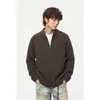 RESPÓNDEME Suéter Retro de Punto Trenzado de Moda Otoño/Invierno para Hombres y Mujeres, Top de Punto Cuello Redondo M75