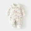 Mameluco para bebé, Ropa para bebé niña, Nuevo estilo de otoño e invierno, Algodón puro acolchado para bebé niño, Abrigo de algodón cálido engrosado, Abrigo de algodón