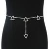 Accesorios de Moda Transfronterizos Bikini Creativo Cadena Corporal de Cintura con Pedrería Colgante de Corazón Cadena de Cintura Decorativa para Falda Pantalones Geométricos
