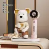 Adorno de Escritorio Oso Violento de Moda Mini Ventilador Gadget para Aliviar el Estrés en la Estación de Trabajo de Verano Decoración Regalo para Amigos Regalo de Cumpleaños